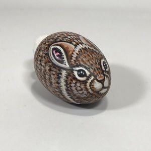 Wooden Bunny Rabbit Signed by Artist